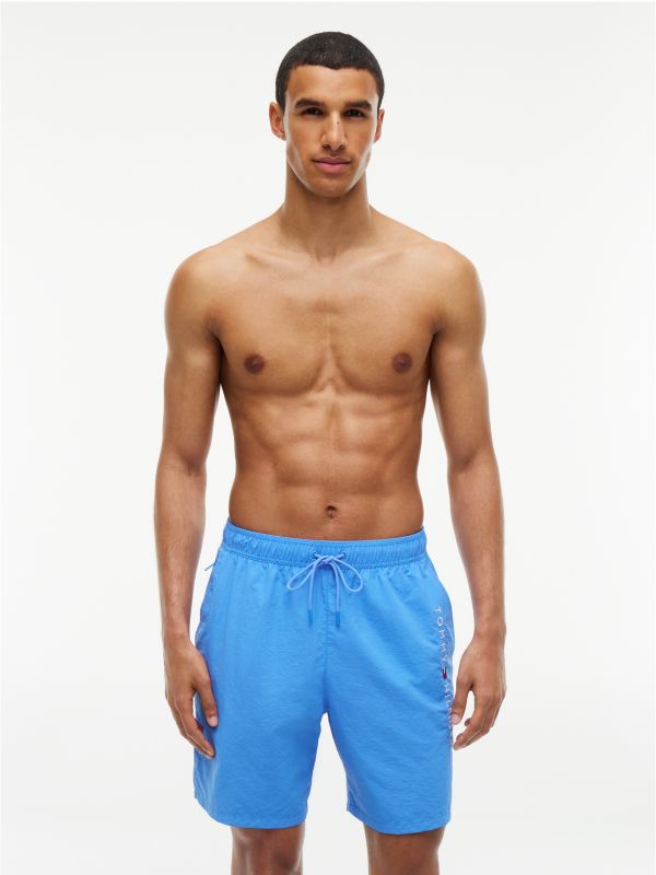 Original Logo Long Length Swim Shorts — Blue