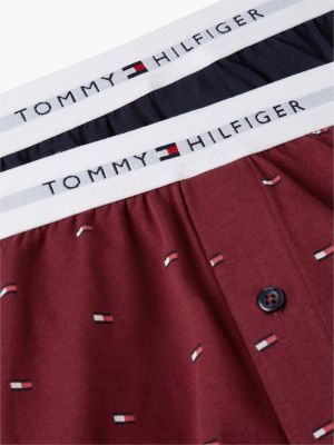 multi 2-pack signature logo print loose boxer shorts for men tommy hilfiger