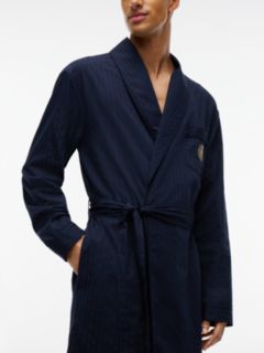 Crest Woven Dobby Bathrobe — Red 3