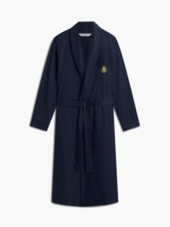 Crest Woven Dobby Bathrobe — Red 5