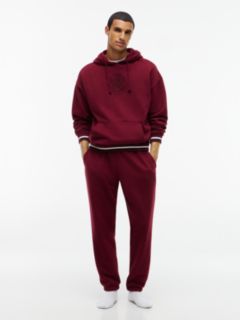 Crest Fleece Drawstring Lounge Hoody — Purple 2