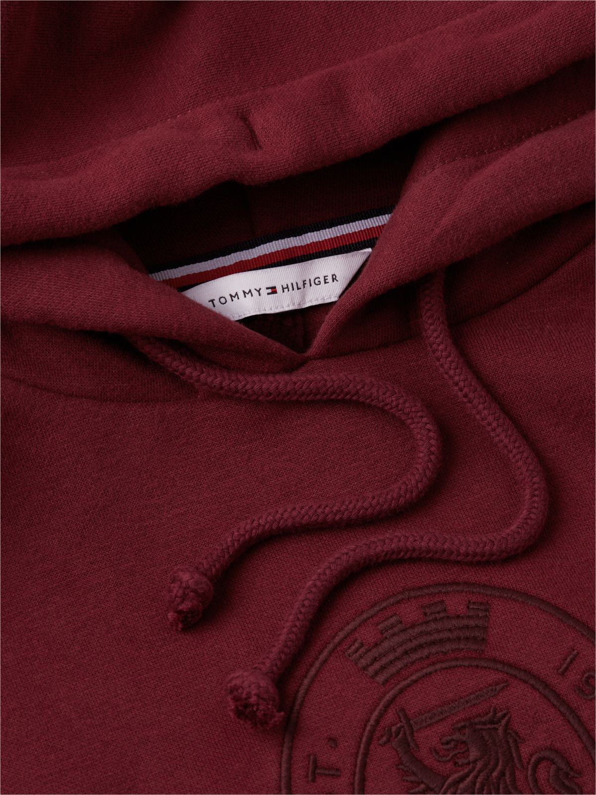 Crest Fleece Drawstring Lounge Hoody — Purple