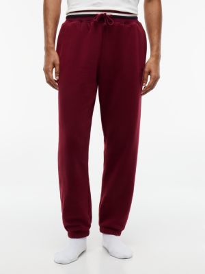 jogging d'intérieur en molleton à blason purple pour hommes tommy hilfiger