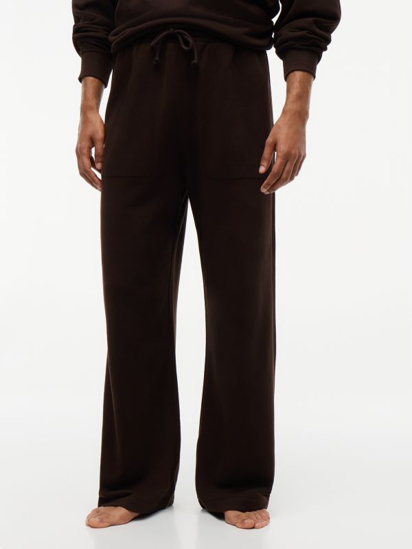 TH Original Tailored French Terry Lounge Trousers — Brown
