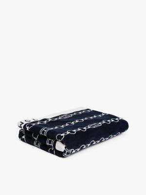 black print towel for adults gender inclusive tommy hilfiger