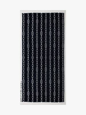 black print towel for adults gender inclusive tommy hilfiger