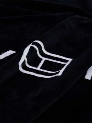 blue strandtuch mit logo für gender-inclusive erwachsene - tommy hilfiger