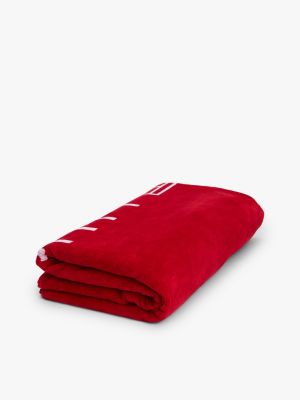 red logo beach towel for adults gender inclusive tommy hilfiger