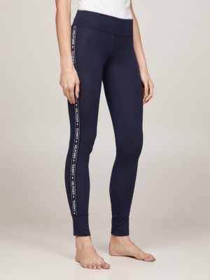 Side Logo Leggings, Blue