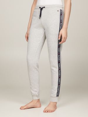 tommy hilfiger grey taped track pants