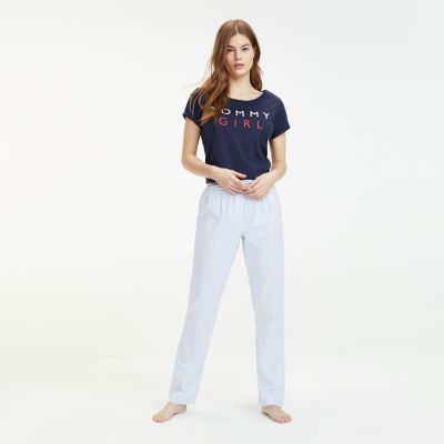 tommy hilfiger logo waistband joggers