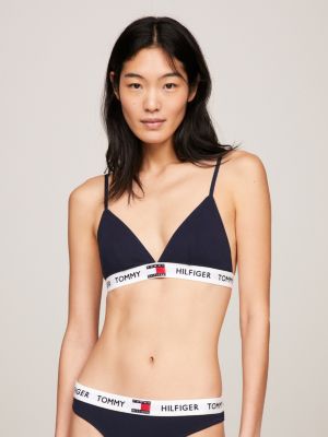 høflighed kerne Cordelia Organic Cotton Padded Triangle Bra | BLUE | Tommy Hilfiger