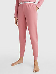 pink tommy 85 lounge joggers for women tommy hilfiger