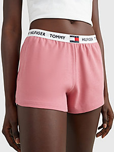 rosa tommy 85 relaxed fit lounge-shorts für damen - tommy hilfiger