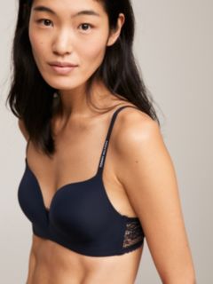 Wireless Padded Push-Up Triangle Bra — Blue 4