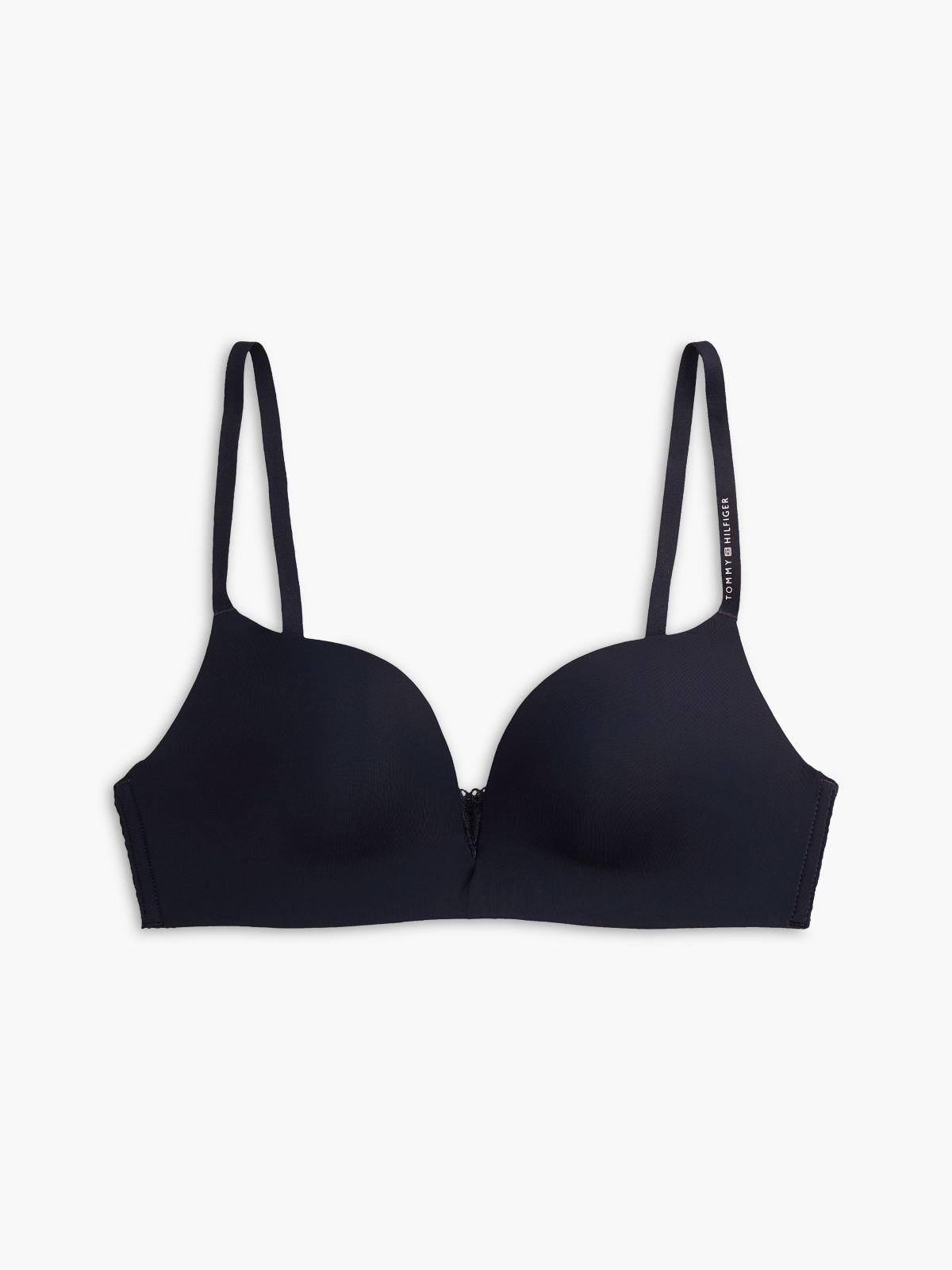 Wireless Padded Push-Up Triangle Bra — Blue