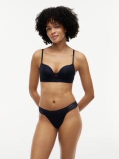 Wireless Padded Push-Up Triangle Bra — Blue 1