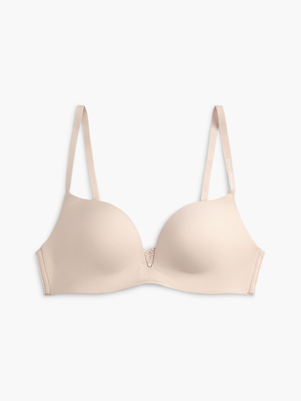 Wireless Padded Push-Up Triangle Bra — Pink