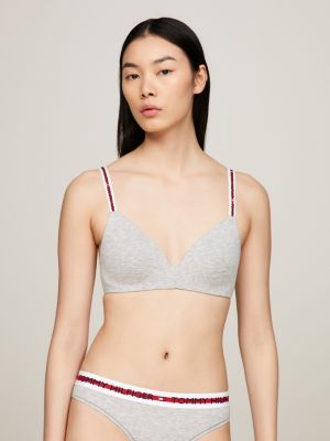 Buy Tommy Hilfiger Lightly Lined Triangle Bra in White 2024 Online