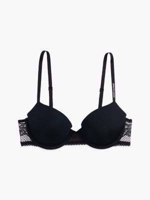 blue lace trim balconette underwired bra for women tommy hilfiger