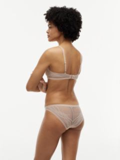 Lace Trim Balconette Underwired Bra — Pink 5