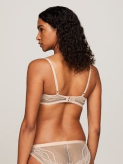 Lace Trim Balconette Underwired Bra — Pink 6