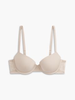 Lace Trim Balconette Underwired Bra — Pink 7