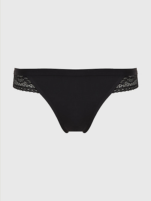 black exclusive lace detail thong for women tommy hilfiger