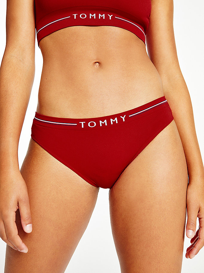 red seamless logo briefs for women tommy hilfiger
