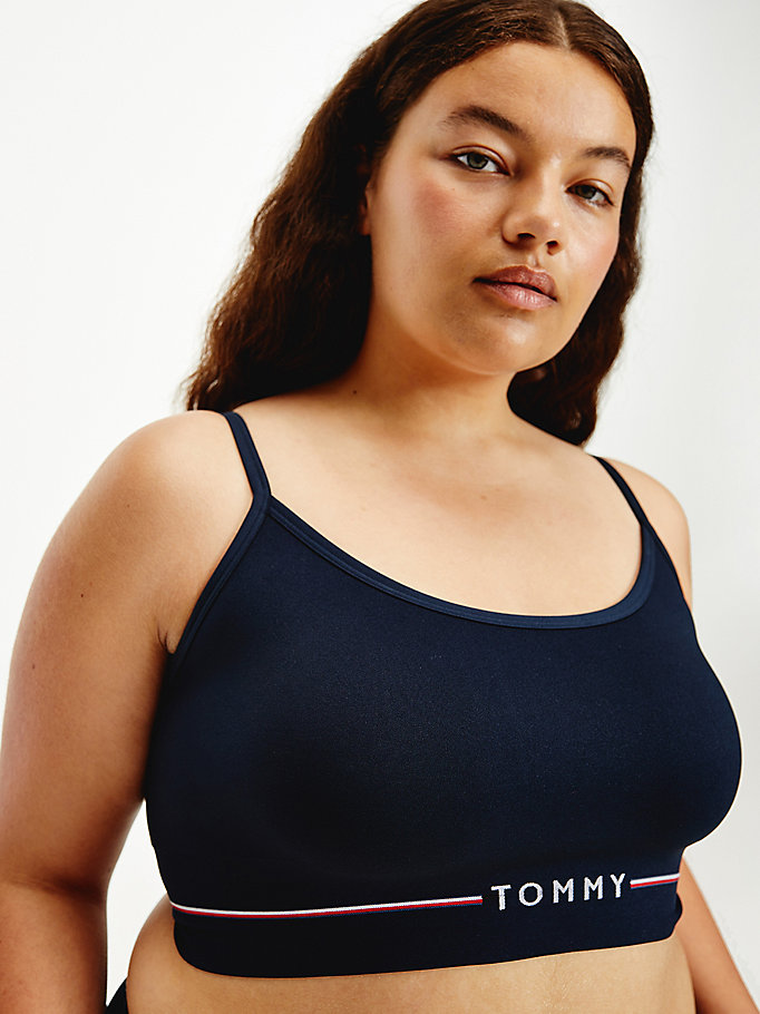 blue curve non-wired seamless bralette for women tommy hilfiger