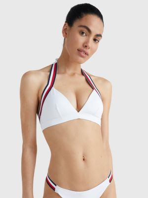 tommy hilfiger white bikini top
