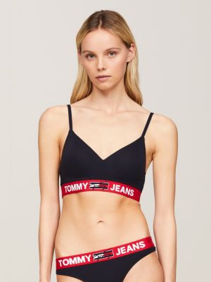 alleen Fantasie Bedreven Bralette met vulling en logoband | BLAUW | Tommy Hilfiger