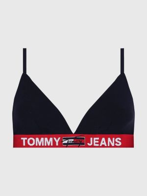 Black Tommy Jeans Heritage Triangle Bra - JD Sports Global