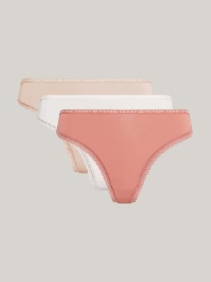 Tommy hilfiger Tanga Logo Lace 3 Unidades Colorido