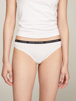 brown 3-pack logo waistband briefs for women tommy hilfiger