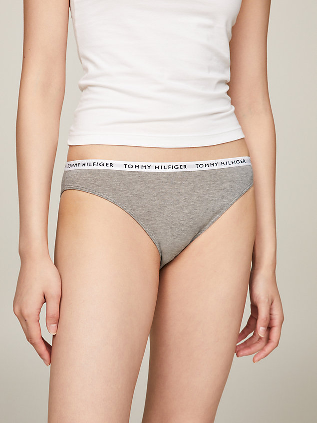brown 3-pack logo waistband briefs for women tommy hilfiger