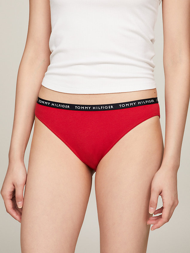 white 3-pack logo waistband briefs for women tommy hilfiger