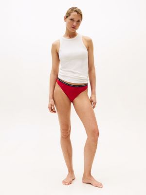 white 3-pack logo waistband briefs for women tommy hilfiger