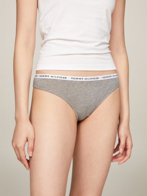 3pack Slogan Tape Waist Thong