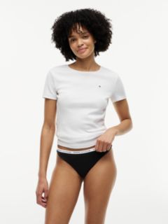 3-Pack Logo Waistband Thongs — Brown 8