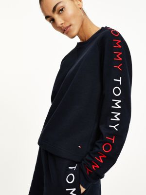 Svitshot S Vyshitym Logotipom Sinij Tommy Hilfiger
