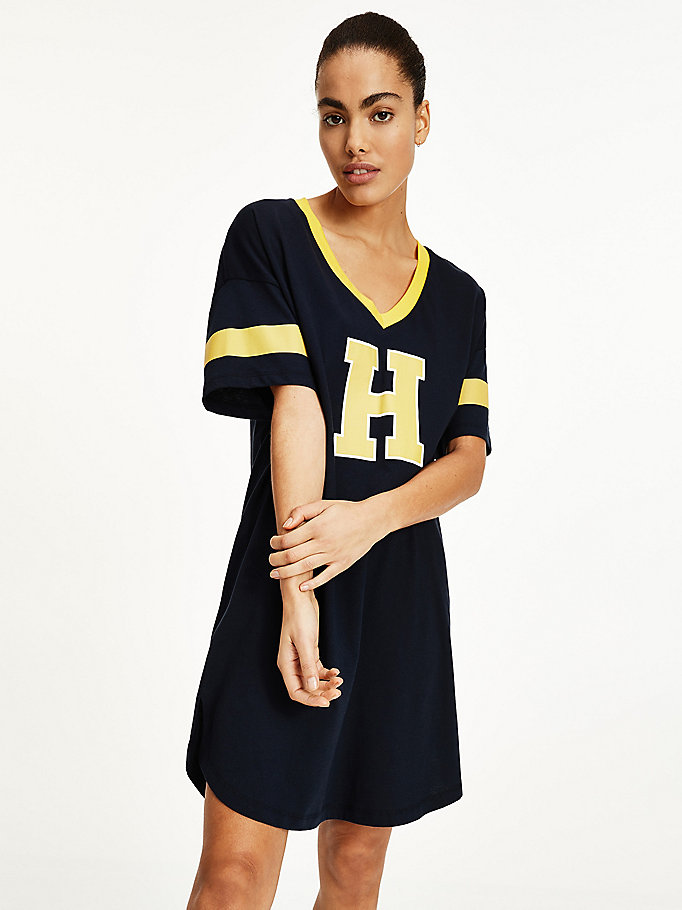 Tommy Hilfiger Dress LS Camicia da Notte Donna