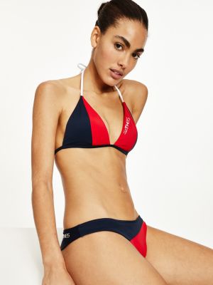 tommy hilfiger logo triangle bikini top