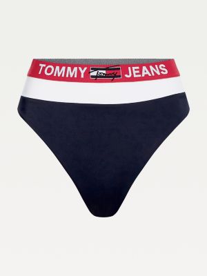 Niz Bikini S Effektom Cvetovyh Blokov Sinij Tommy Hilfiger