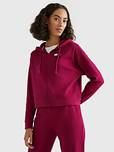 purple tommy 85 relaxed fit lounge hoody for women tommy hilfiger