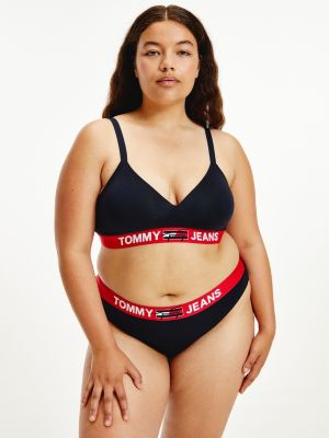 Curve Contrast Waistband Logo Thong 