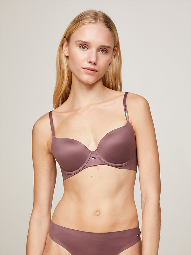purple ultra soft push-up bra for women tommy hilfiger