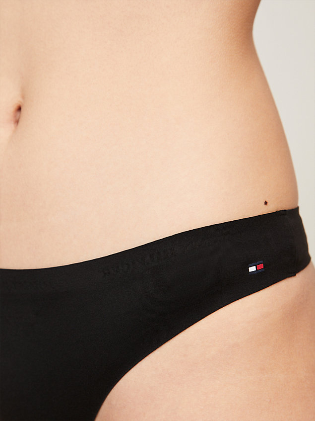 black th ultra soft thong for women tommy hilfiger