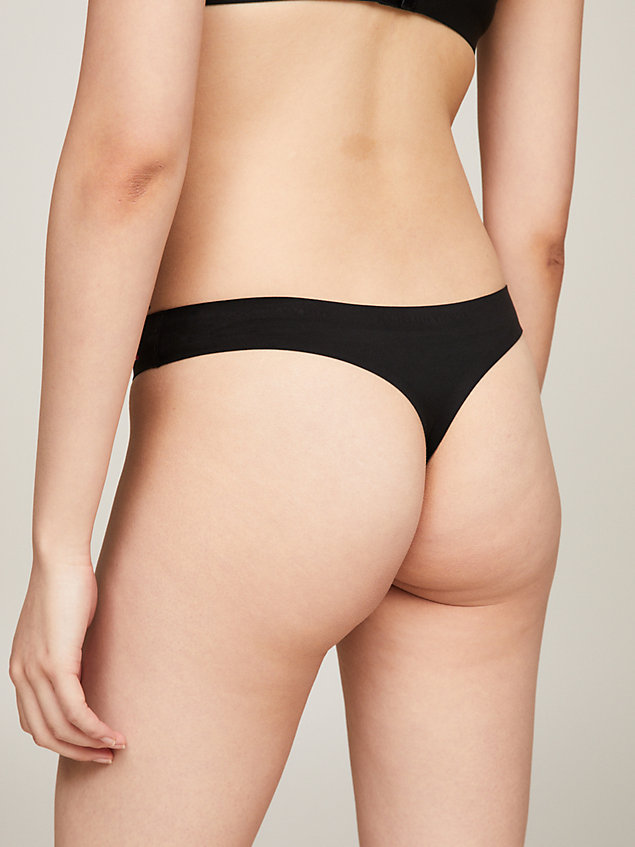 black th ultra soft thong for women tommy hilfiger