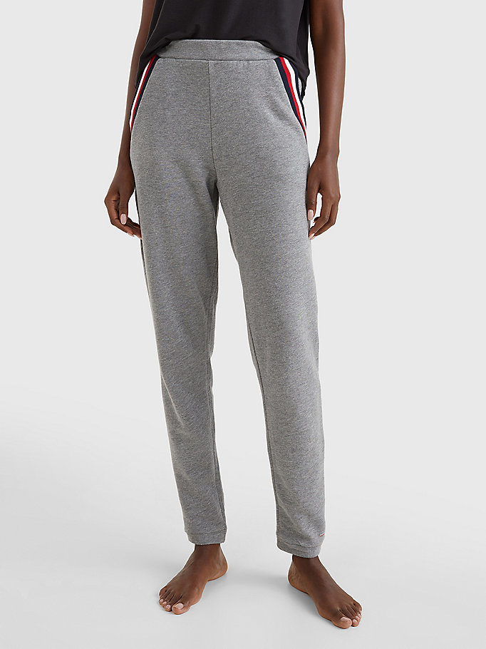 grey lounge cuffed joggers for women tommy hilfiger